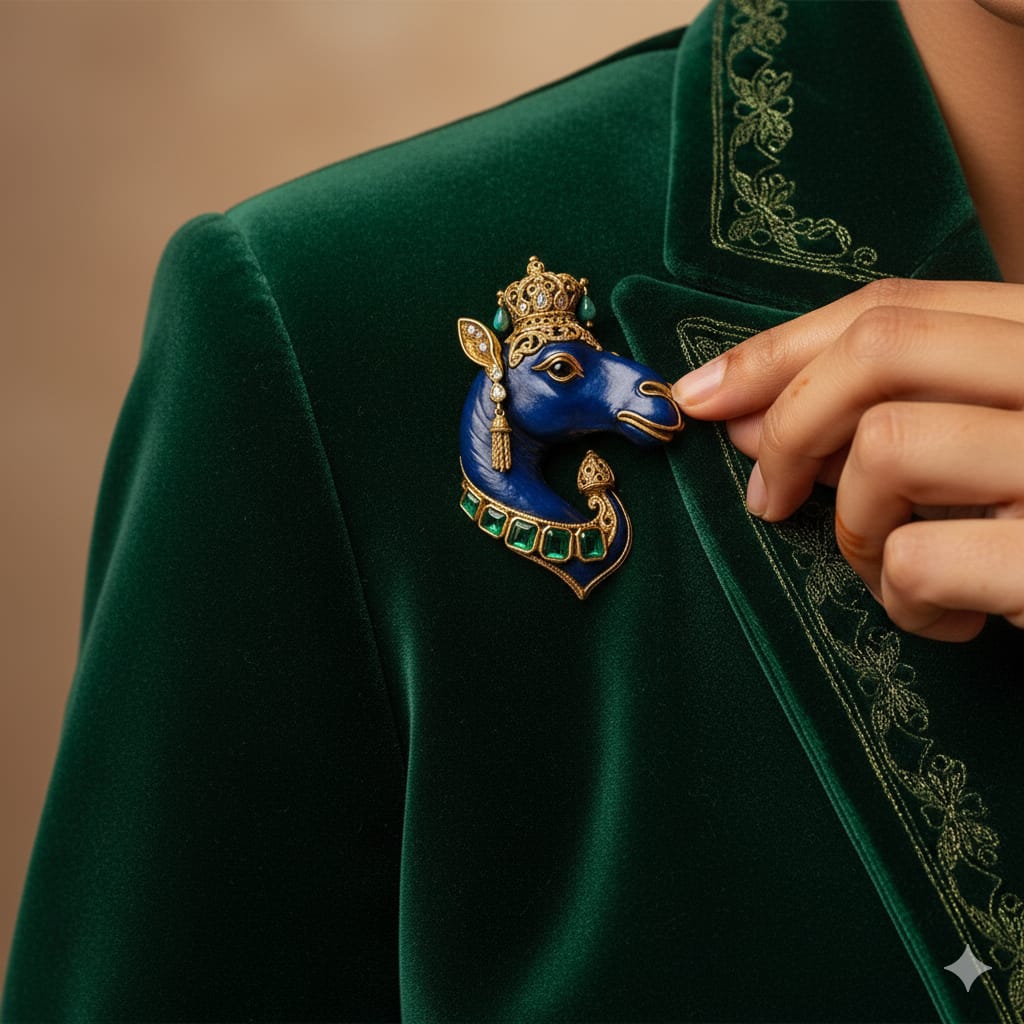 Commande sur mesure : dromadaire émaillé